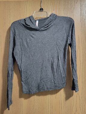 Grey Hooded Active Shirt